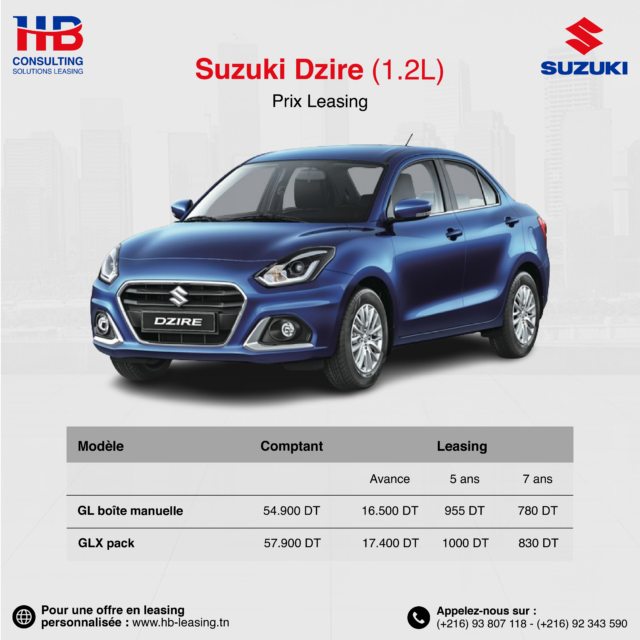 Suzuki Dzire Prix Leasing